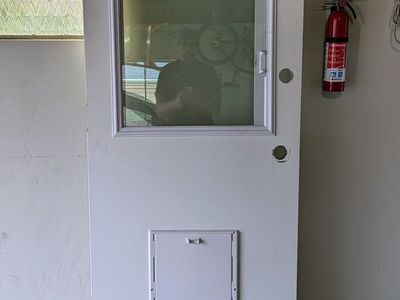 Fiberglass Door Slab with Extra Large Pet Door