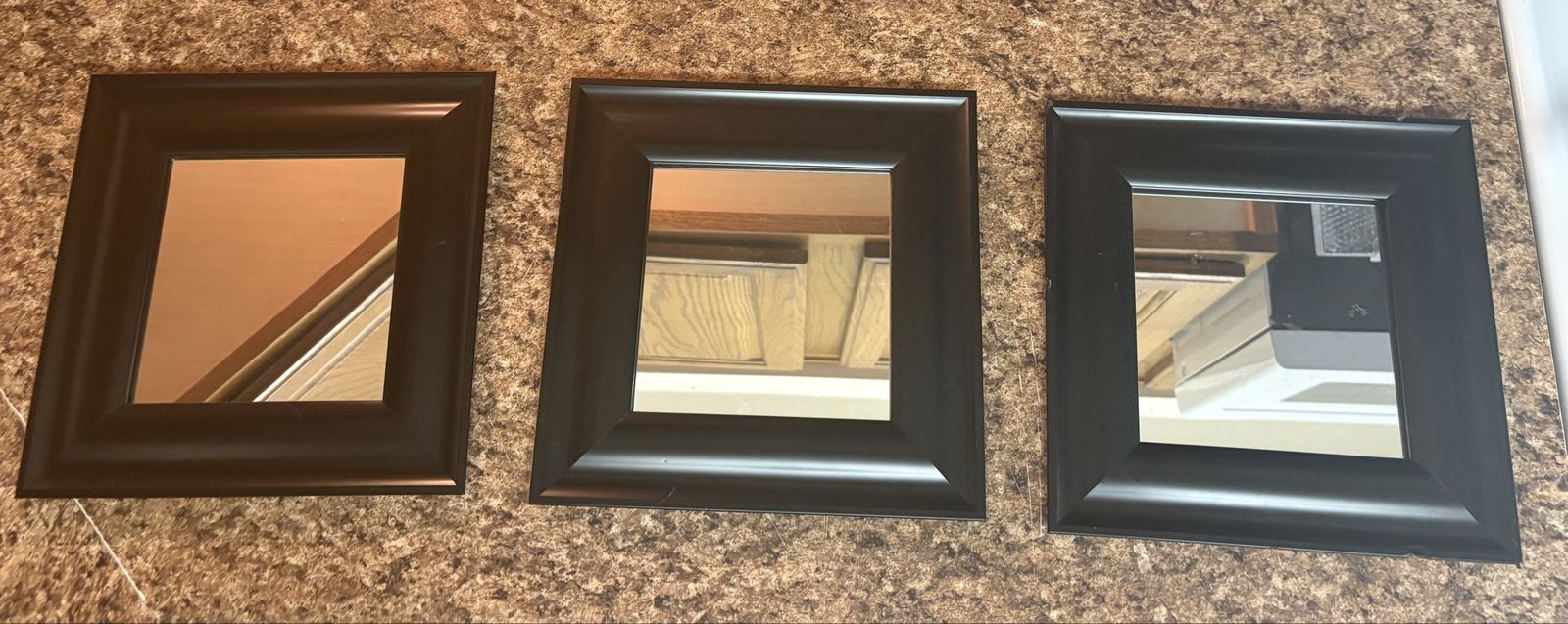 3 Square Decorative Mirrors