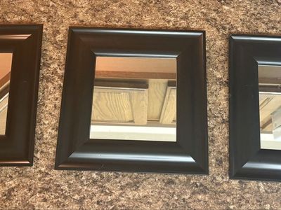 3 Square Decorative Mirrors