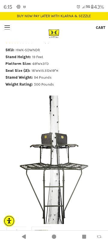 2 man hunting tree stand