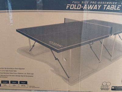 Classic Sport Fold-Away Indoor Table Tennis Table - Full Size 9ft x 5ft