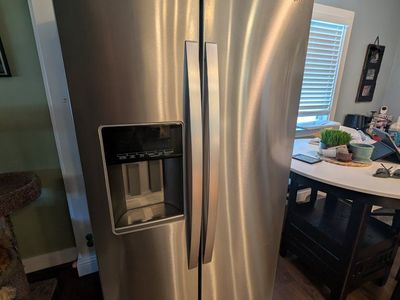 Whirlpool side by side, counter depth fridge