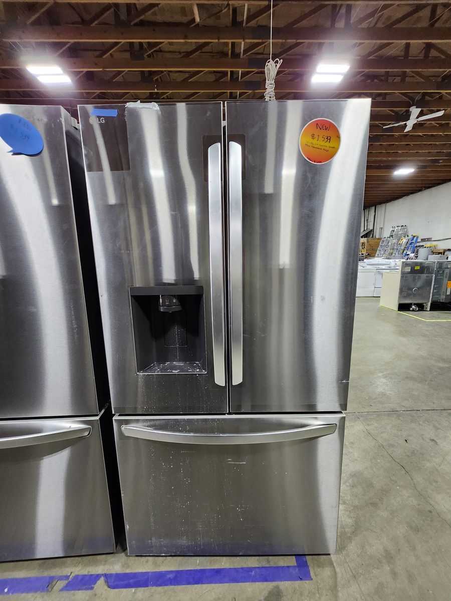 LG French Door Refrigerator in Stainless Steel with Bottom Freezer Counter Depth - New