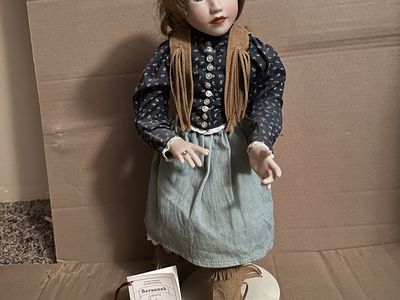 Savannah Porcelain Cowgirl Doll with Stand & Certificate