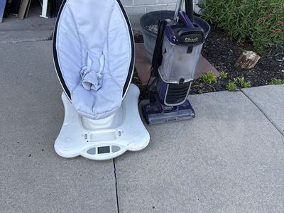 Shark Upright Vacuum Cleaner and Infant Baby Swing