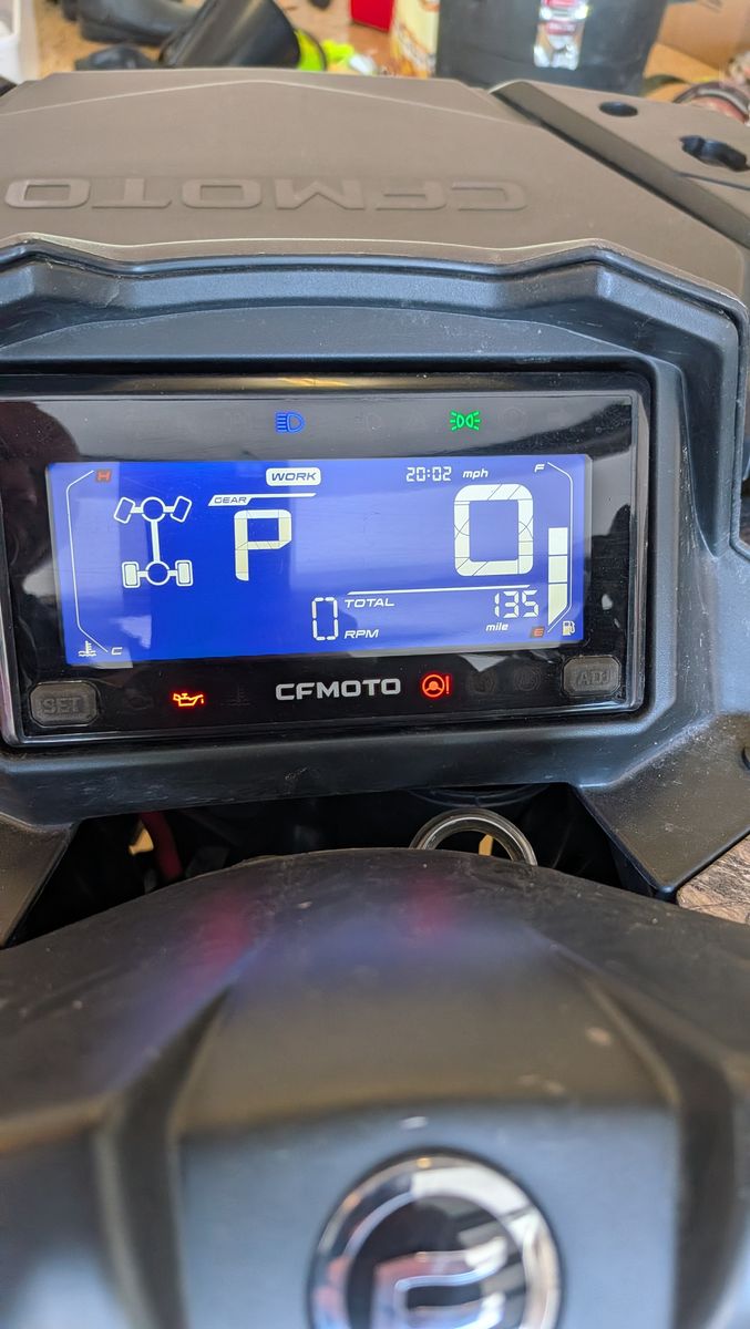 CF Moto 600 touring w/plow