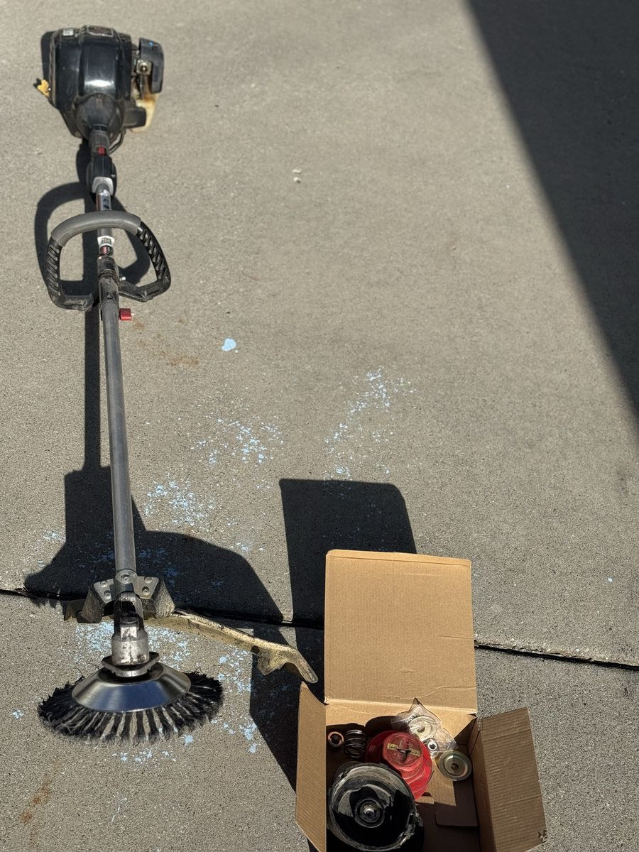 2 Gas Trimmers + Weed Brush Attachment & Parts, Used - Local Pickup Only