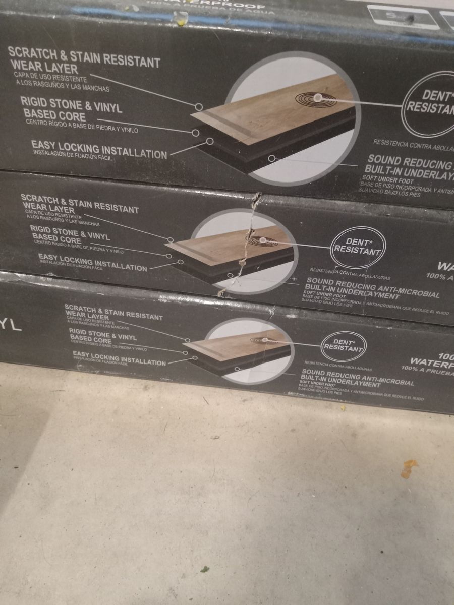 8-Boxes Flooring - DuraLux Luxury Vinyl Waterproof $10 per box