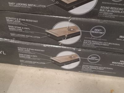 8-Boxes Flooring - DuraLux Luxury Vinyl Waterproof $10 per box