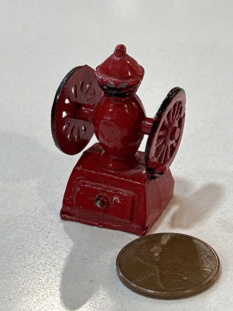 Miniature Dollhouse Red Coffee Mill / Grinder $3