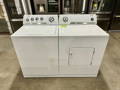 WHIRLPOOL WASHER AND DRYER SET WITH WARRANTY