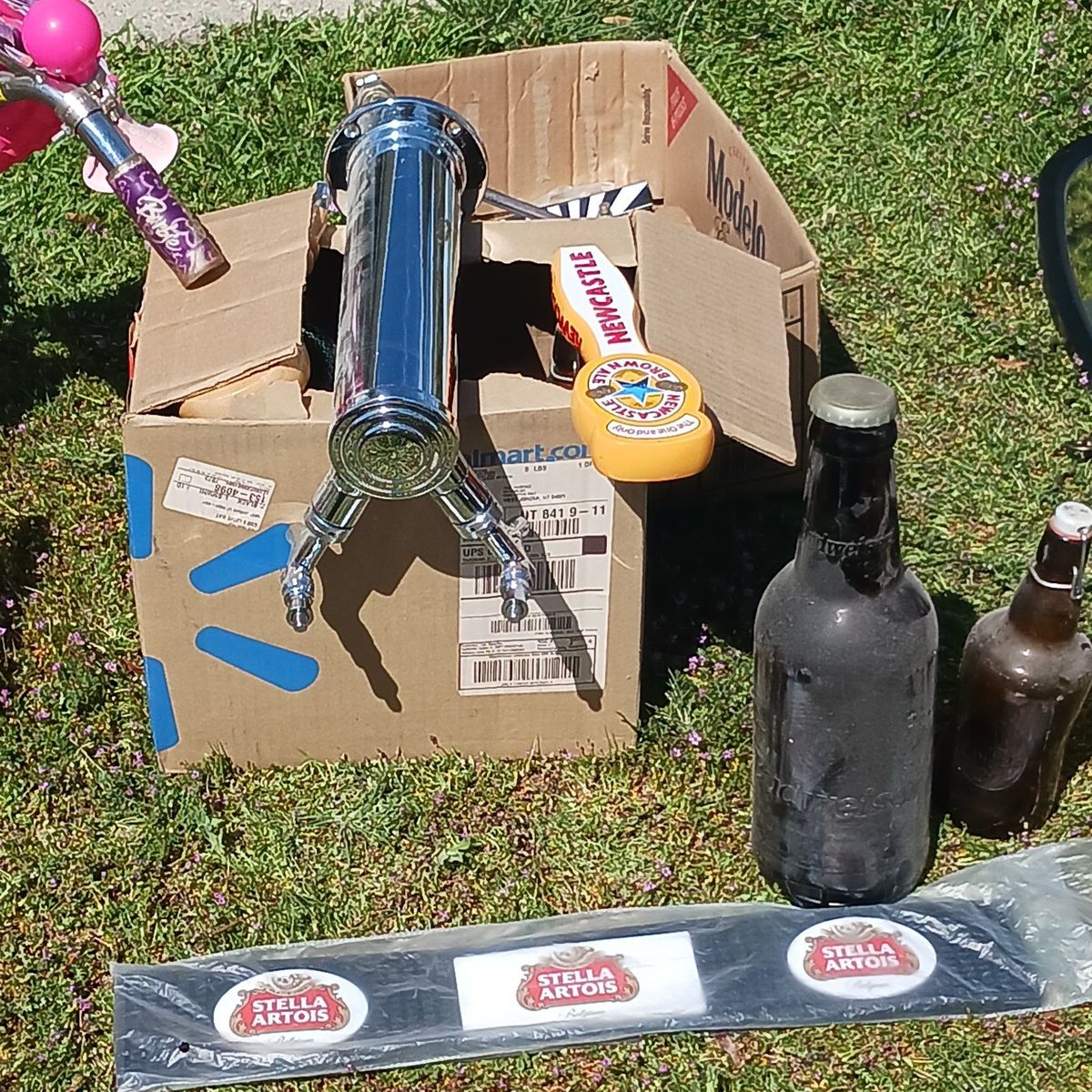 beer taps and gauges mat bottles