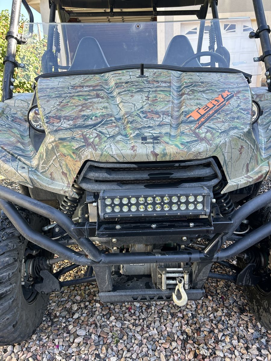 2014 Kawasaki Teryx Camo UTV - Original Owner, Winch, Windshield, Light Bar, Stored Indoors