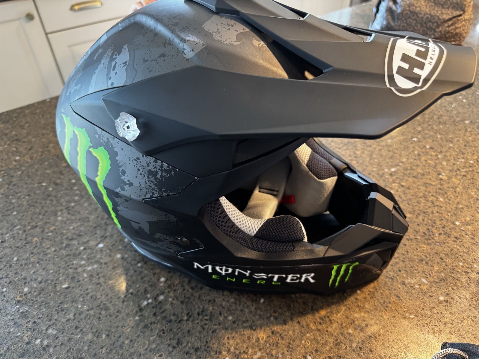 HJC i50 Monster Energy Motocross Helmet - Size Large, New in Box, Black/Green