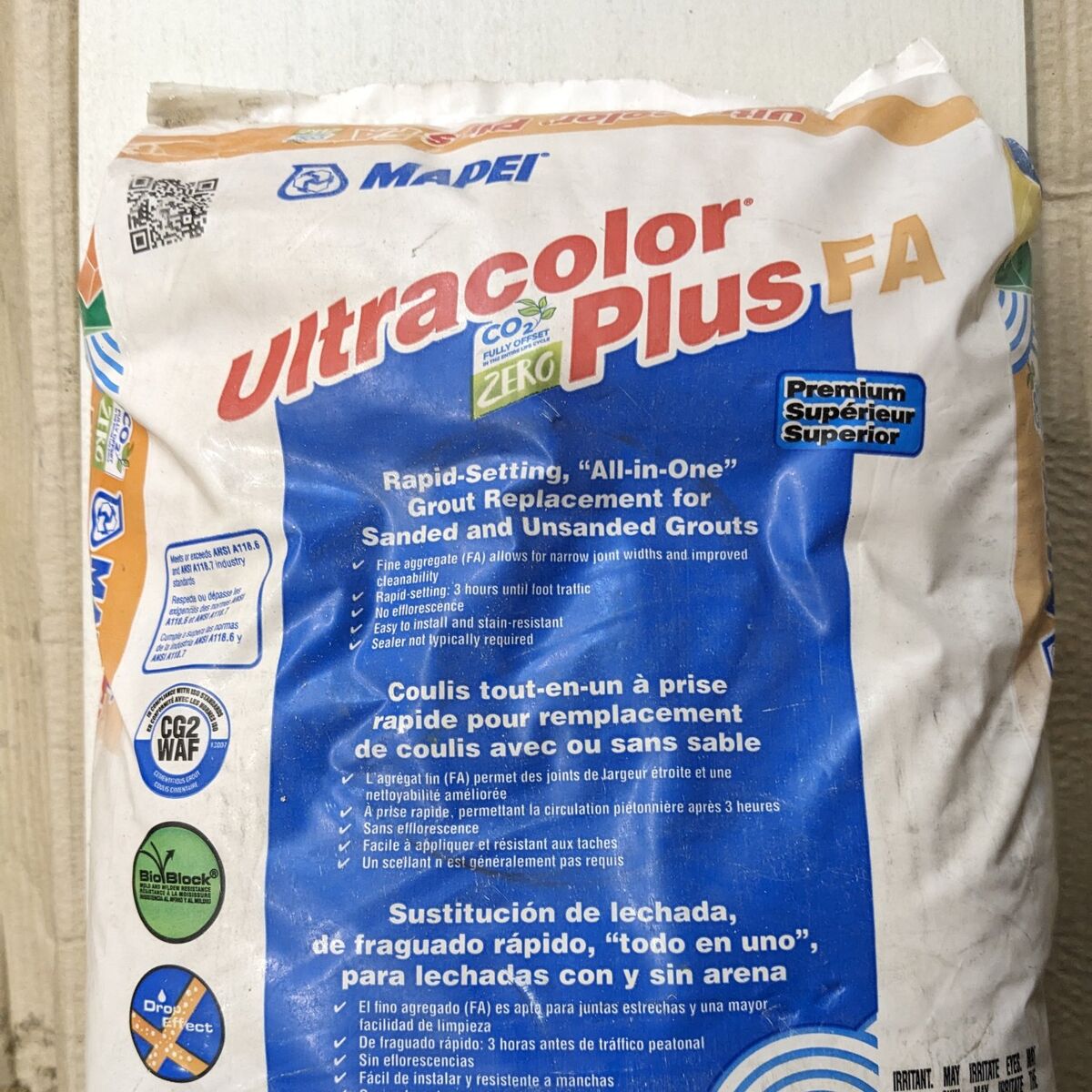 MAPEI Ultracolor Plus FA Grout – 25 lb Bag- Bone