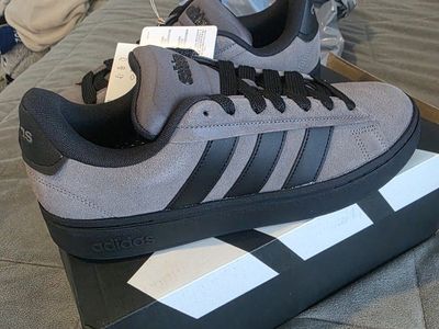 Adidas Grand Court Alpha 00s Men's Gray/Black Athletic Shoes Size 10.5 US JP7632