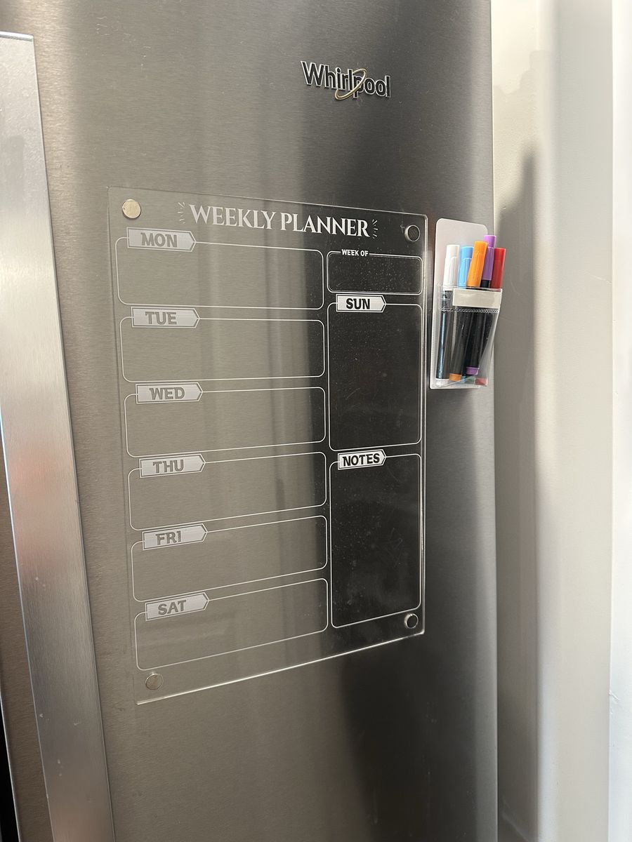 Wet Erase Weekly Meal Planner Fridge Magnet