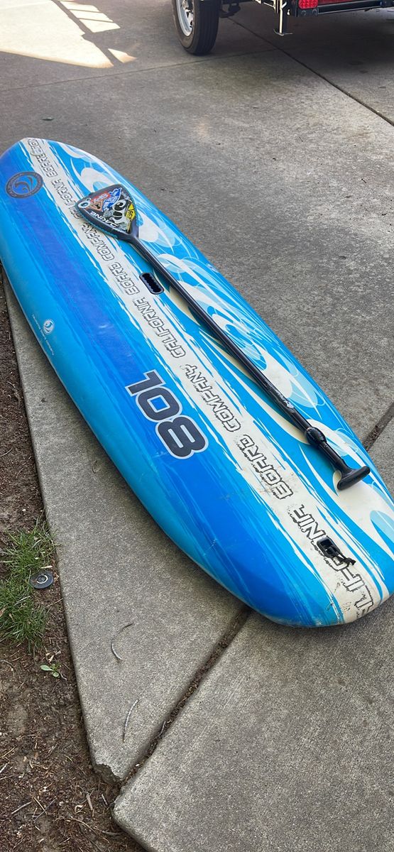 9ft Foam Paddle Board and Paddle
