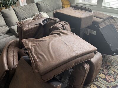 Well Loved Brown Sectional