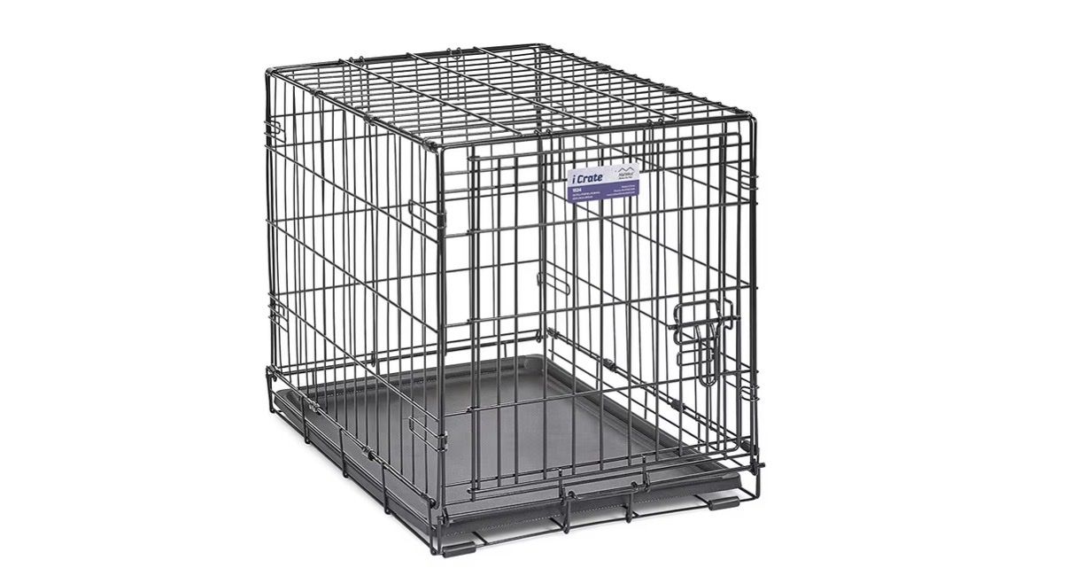 iCrate by MidWest Homes for Pets Dog Crate, Single Door, Fold & Carry Design, 30-Inch
