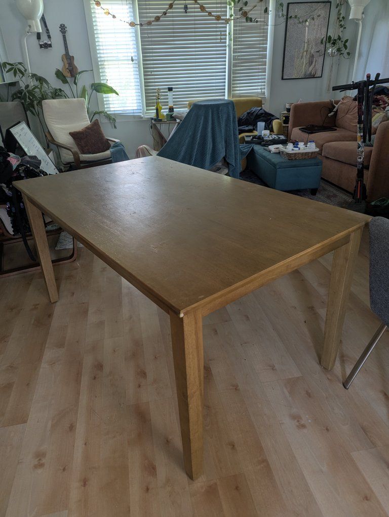 3x6 Dining Table, honey color, good condition