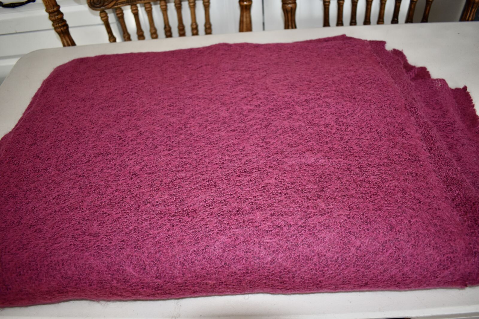 OVER 8 YARDS OF VERY BEAUTIFUL Hot Pink Lacy Looking Crochet / Knitted Fabric