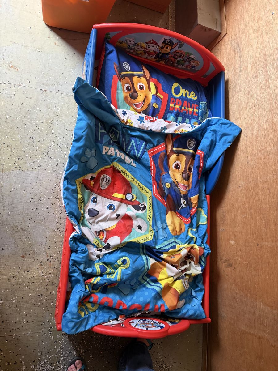 Paw Patrol Toddler Bed with Bedding and Mattress