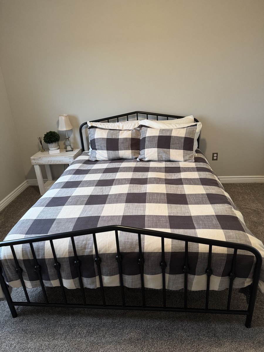 Queen Bed Frame + Mattress ( Guest Room)