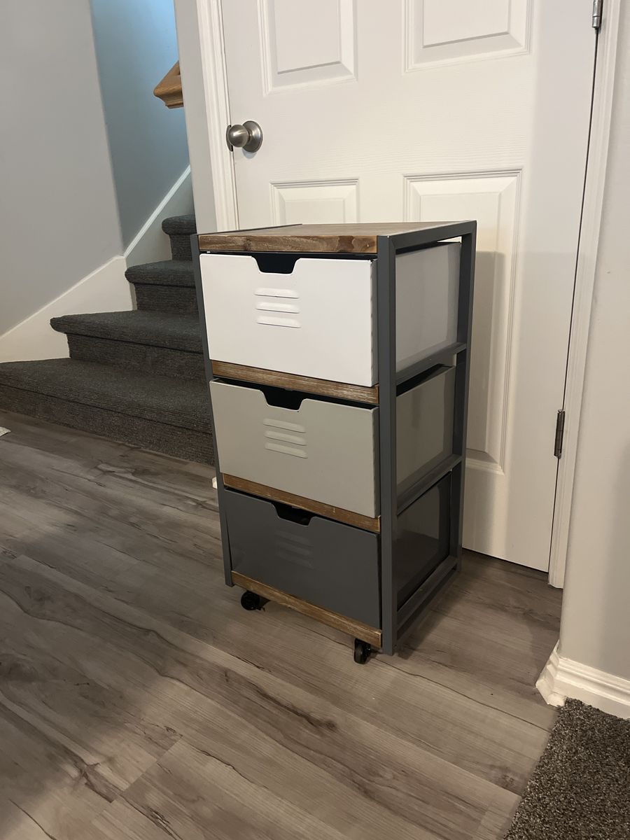 Cute locker-style nightstand/shelf