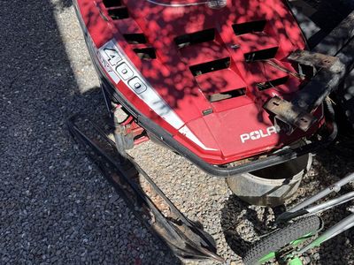 Vintage Polaris Indy 400 Snowmobile Parts or Restoration Project need this gone