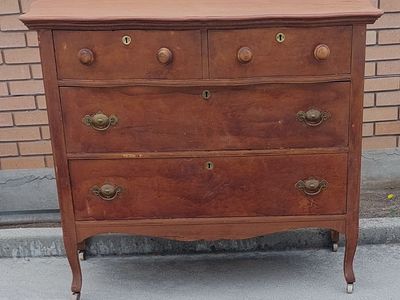 Antique Dresser 4 Drawer Solid Wood