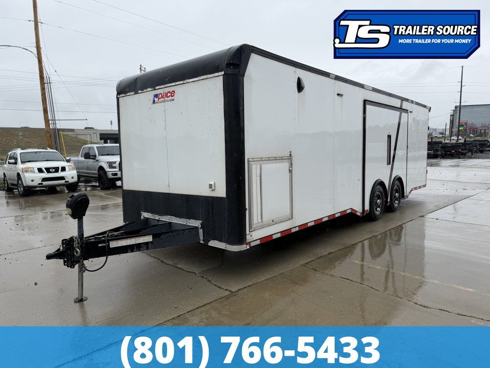 8.5x29 Pace American Cargo Sport Race Enclosed Race Car Hauler Trailer - 12K GVWR - Bluetooth Stereo w/ Speakers, Lower Cabinet,