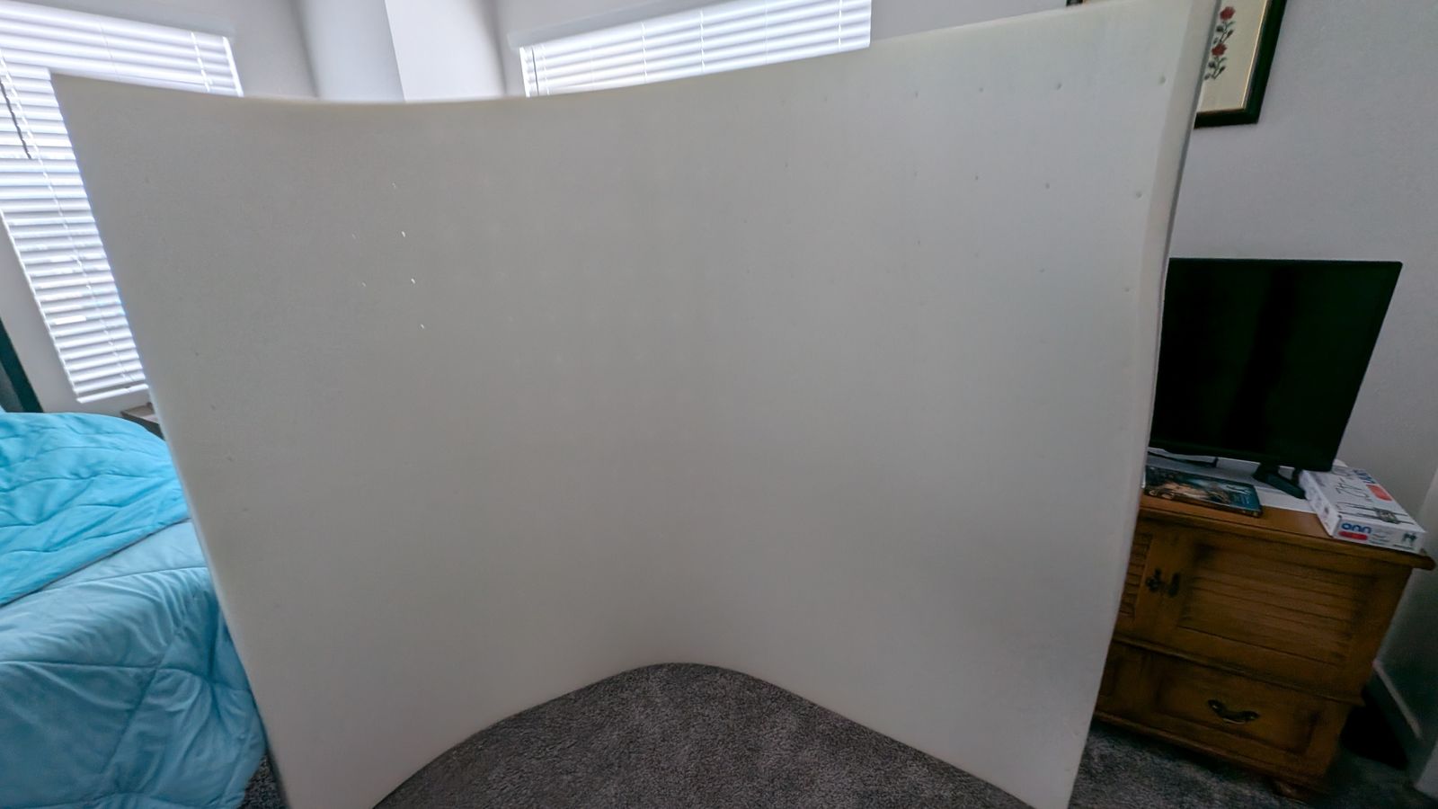 Almost New Queen Size 2" Firm Foam Mattress Pad Dense Foam and Holes for Cooling