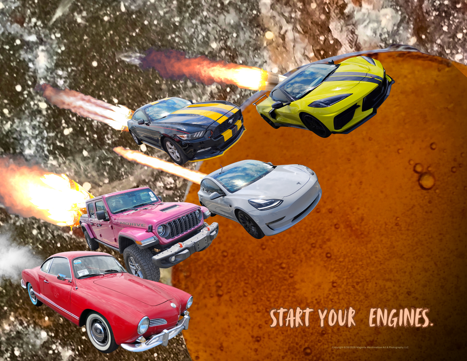 Start your engines - canvas print