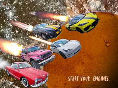 Start your engines - canvas print