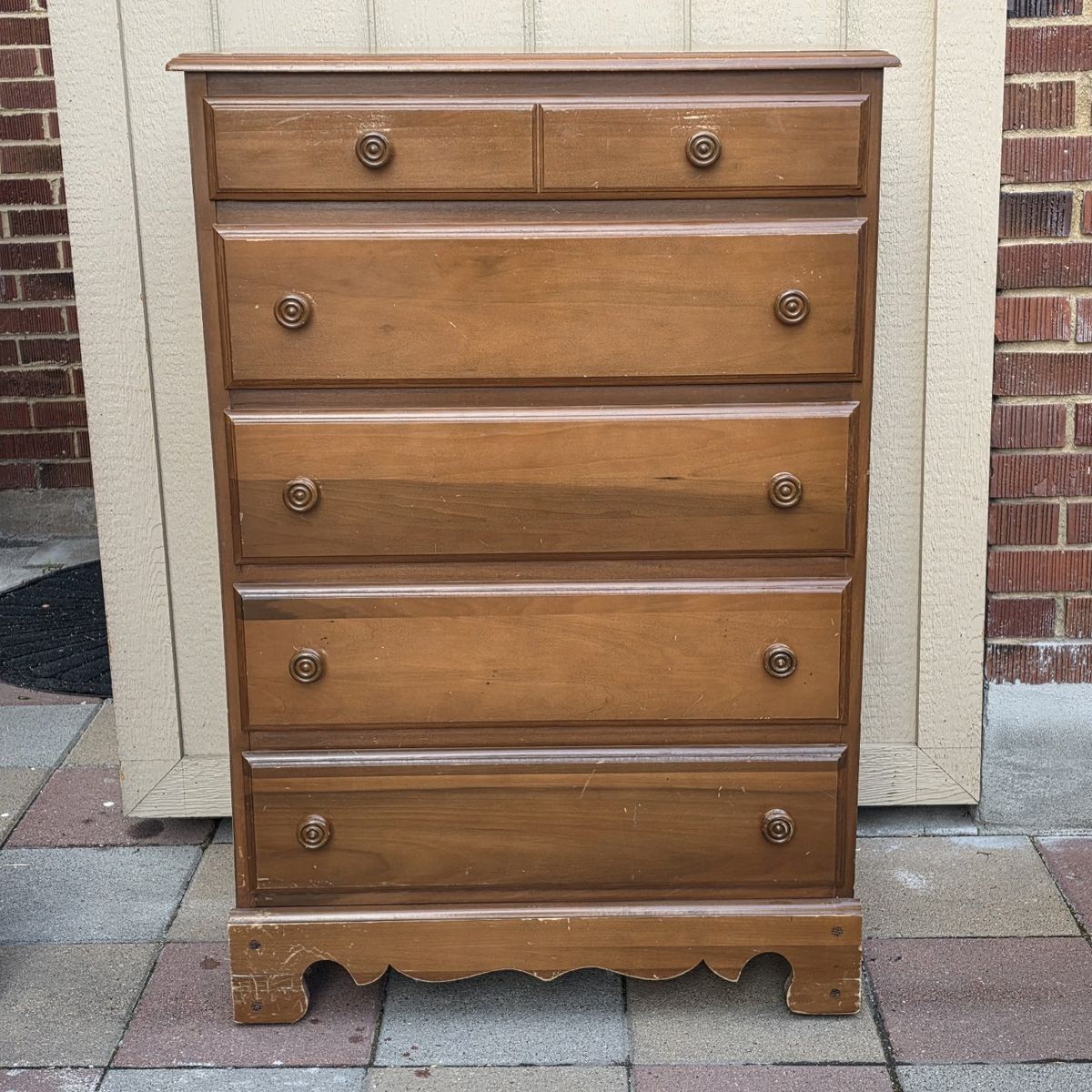 Tall 5 Drawer Solid Wood Dresser