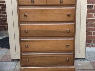 Tall 5 Drawer Solid Wood Dresser