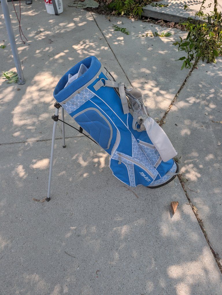 Top-Flite Blue & Silver Women's Golf Stand Bag with 5-Way Divider