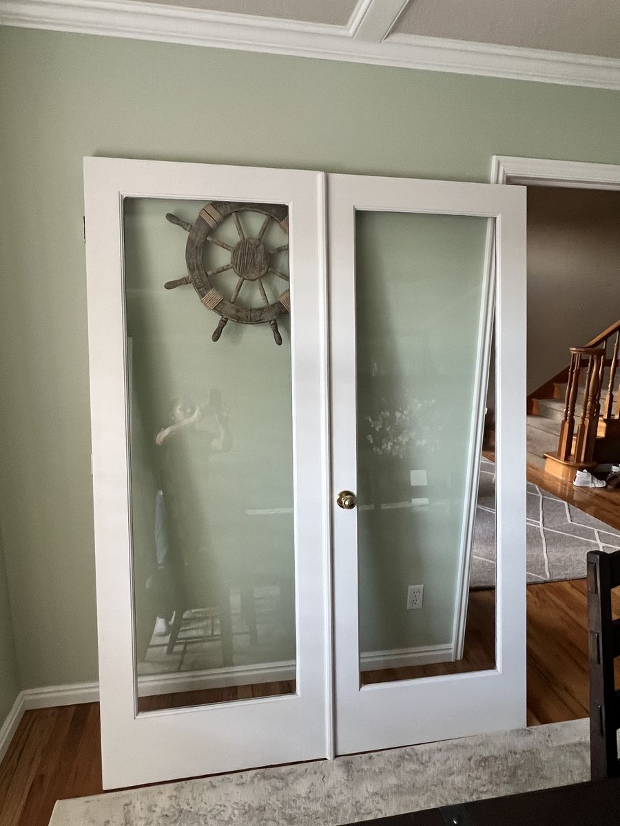 Interior white french doors