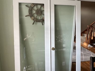 Interior white french doors