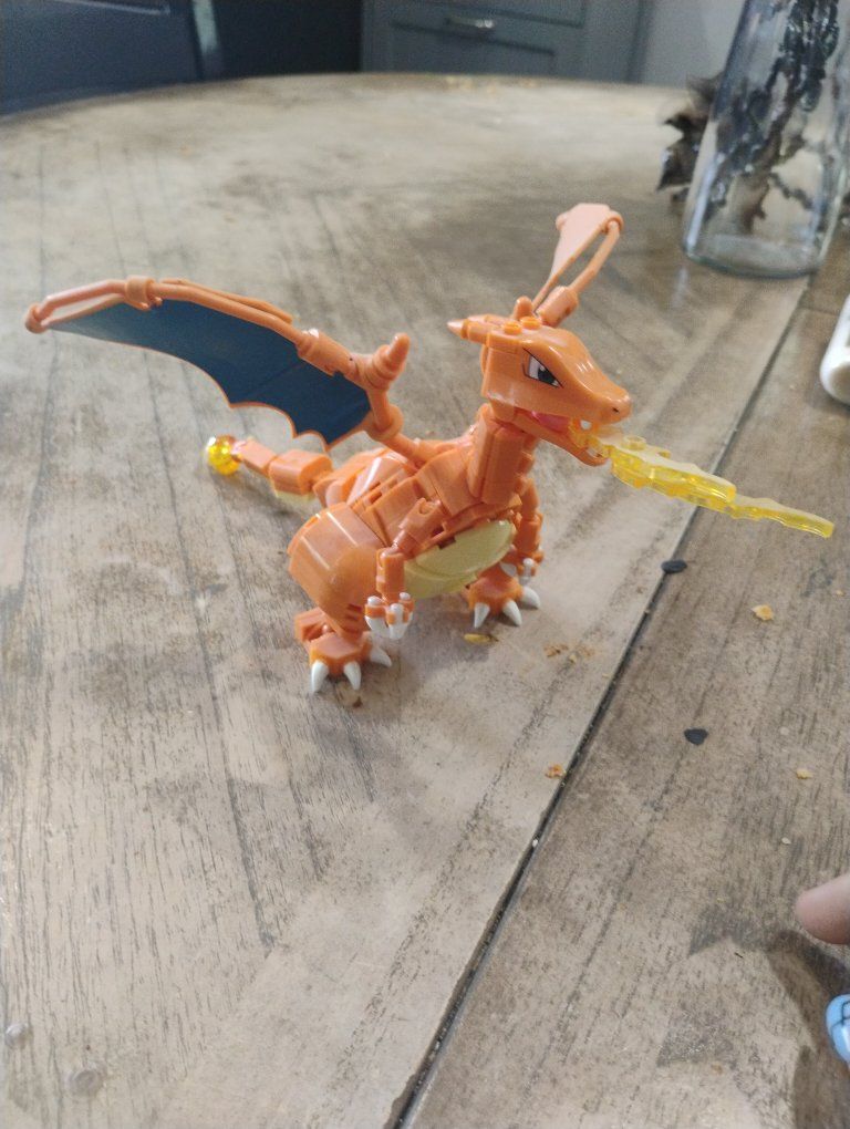 Pokemon Charizard Building Block Figure - Orange, Dragon-like with Fire Breath