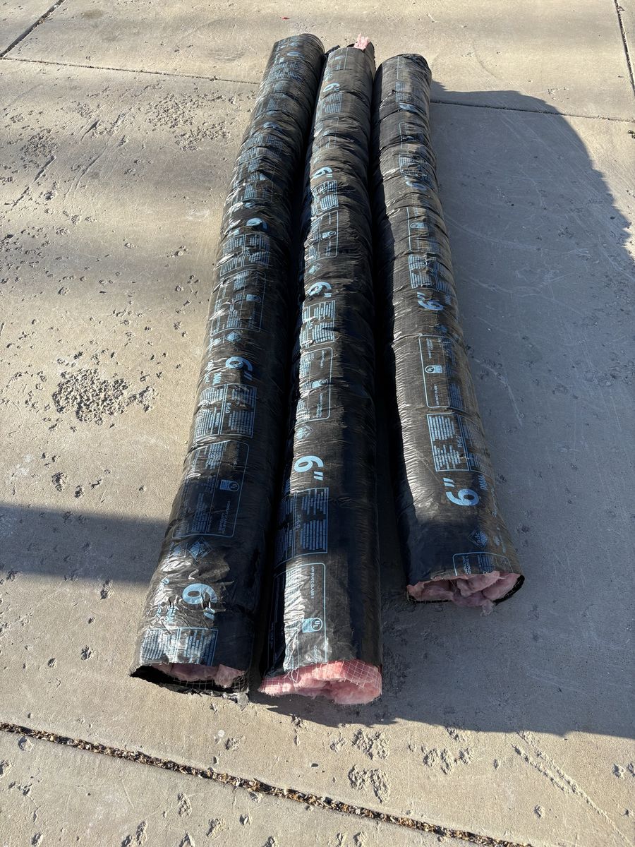 ~25 Feet Used 6 In Dia R 6 Flexible Insulated Duct
