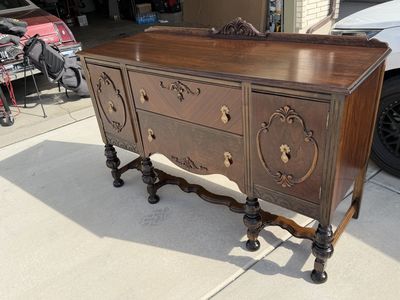 Vintage Jacobean Rivival Sideboard