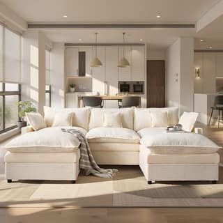 OVIOS 108" Oversized Cloud-Like Modular Lounge Sofa