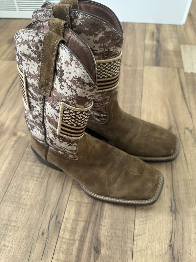 Ariat Mens Size 9 Western Patriot Cowboy Boots