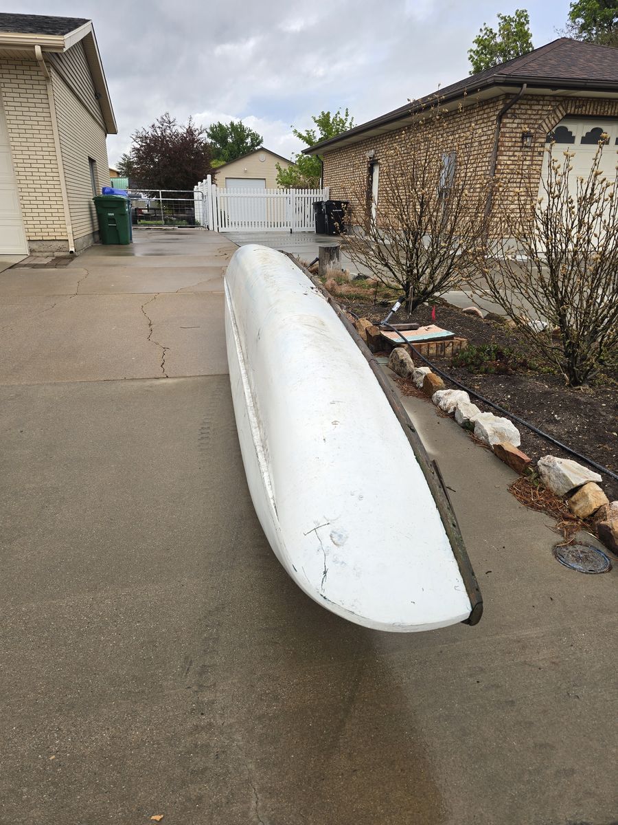 Free fiber glass canoe
