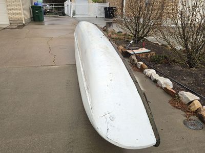 Free fiber glass canoe