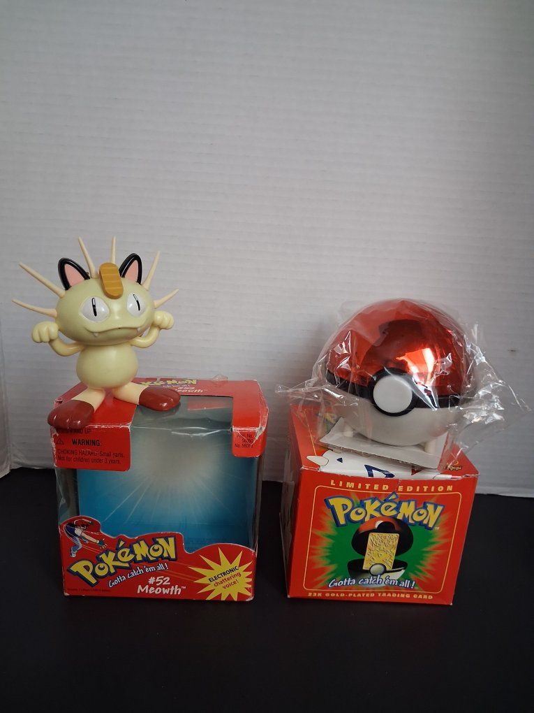 POKEMON GOLD CARD & #52  MEOWTH CHATTERING VOICE