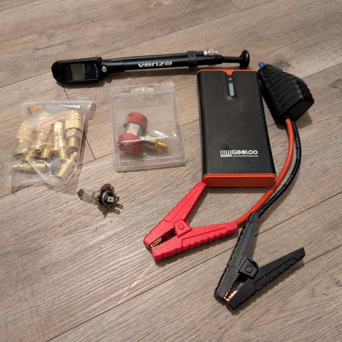 Air Fittings, AC Adapter, Lithium Jump Starter Box