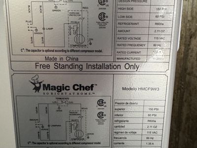 Magic Chef Freezer